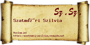 Szatmári Szilvia névjegykártya