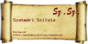 Szatmári Szilvia névjegykártya