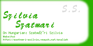 szilvia szatmari business card